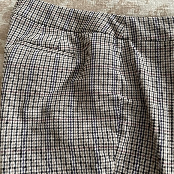 Talbots Women’s Black, Light Taupe, Indigo, White Checkered Casual Pants - Picture 4 of 8